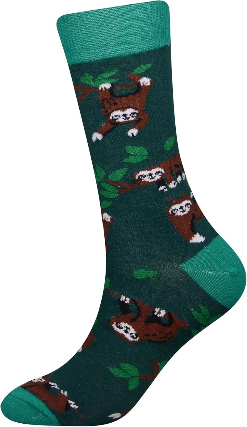 Cansok Men's 2/4 Packs Fun Crazy Novelty Dress Crew Socks - Image 5